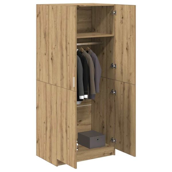 vidaXL Armoire en ch&ecirc;ne artisanal 90 x 52 x 200 cm bois d'ing&eacute;nierie