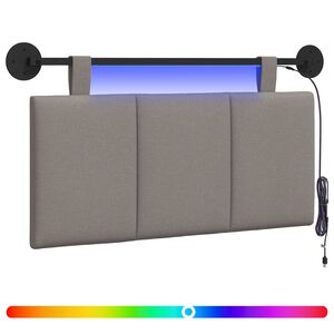 vidaXL T&ecirc;te de lit suspendue Taupe Velours