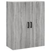 vidaXL Buffet haut Sonoma gris 69,5x34x180 cm Bois d'ing&eacute;nierie