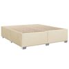 vidaXL Sommier &agrave; lattes de lit avec matelas Cr&egrave;me 200x200 cm Tissu