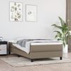 vidaXL Sommier &agrave; lattes de lit avec matelas Taupe 90x190 cm Tissu
