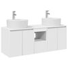 vidaXL Ensemble d'armoire de salle de bain 3 pc Blanc