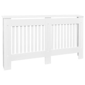 vidaXL Cache-radiateur 152 cm MDF Blanc