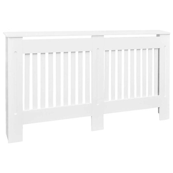 vidaXL Cache-radiateur 152 cm MDF Blanc