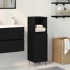 vidaXL Cabinet de salle de bain avec porte Ch&ecirc;ne noir 30 x 30 x 100 cm