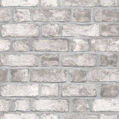 Noordwand Papier peint Homestyle Brick Wall gris et blanc cassé