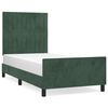 vidaXL Cadre de lit sans matelas vert fonc&eacute; 100x200 cm velours