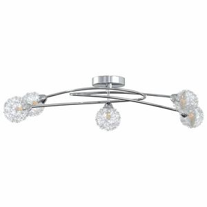 vidaXL Plafonnier avec abat-jour en maille m&eacute;tallique pour 5 LED G9