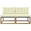 vidaXL 2 Pi&egrave;ce Sofa de milieu ext&eacute;rieur Bois d'Acacia Massif Naturel