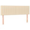 vidaXL Sommier &agrave; lattes de lit avec matelas Cr&egrave;me 140x200 cm Tissu