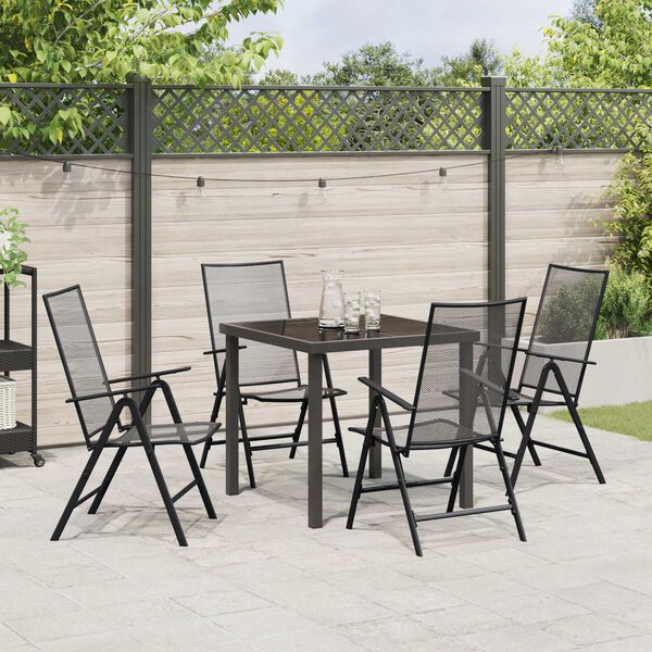vidaXL Ensemble de salle à manger pour jardin 5 pcs Anthracite