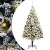 vidaXL Sapin de No&euml;l artificiel Blanc 180 cm PVC, Acier et Plastique