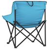 vidaXL Chaise de camping avec poche pliable lot de 2 bleu vif