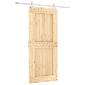 vidaXL Porte coulissante Naturel et Blanc 90 x 210 cm