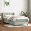 vidaXL Sommier &agrave; lattes de lit et matelas gris clair 90x220 cm velours