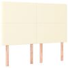 vidaXL Sommier &agrave; lattes de lit avec matelas Cr&egrave;me 140x200cm Similicuir