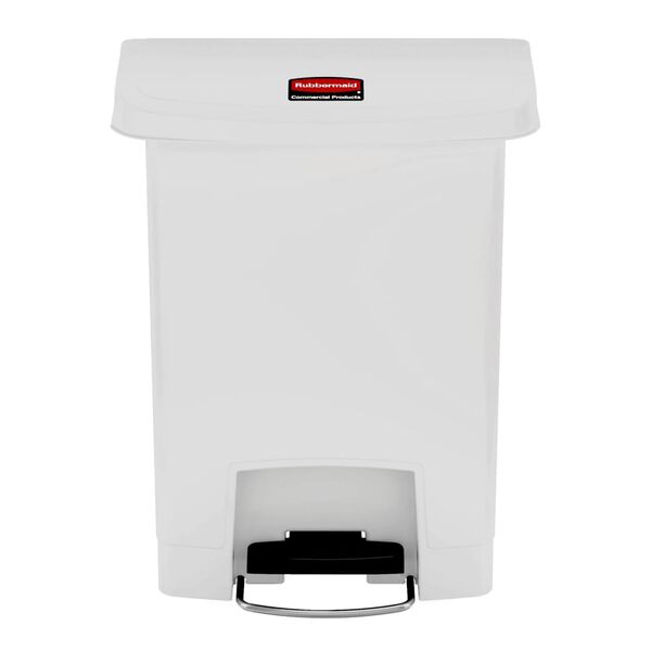 Rubbermaid Poubelle &agrave; p&eacute;dale Slim Jim 30 L Blanc