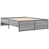 vidaXL Cadre de lit sans matelas sonoma gris 140x190 cm