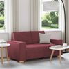 vidaXL Canap&eacute; 2 places Rouge vin 120 cm Tissu