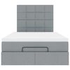 vidaXL Cadre de lit ottoman avec matelas gris clair 120x190 cm tissu
