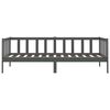 vidaXL Lit de jour sans matelas gris bois de pin massif 90x200 cm