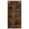 vidaXL Armoire suspendue avec stockage Ch&ecirc;ne fum&eacute; 40 x 29,5 x 80 cm