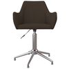 vidaXL Chaises pivotantes &agrave; manger lot de 2 marron fonc&eacute; tissu