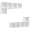 vidaXL Ensemble de meuble TV 4 pcs Blanc Bois d'ing&eacute;nierie