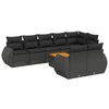 vidaXL Salon de jardin 9 pcs avec coussins noir r&eacute;sine tress&eacute;e