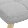 vidaXL Chaise à bascule avec repose-pied gris nuage tissu