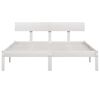 vidaXL Cadre de lit sans matelas blanc bois massif 120x200 cm