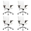 vidaXL Chaises de bureau pivotantes 4 pc Simili cuir 69 x 61 x 104 cm