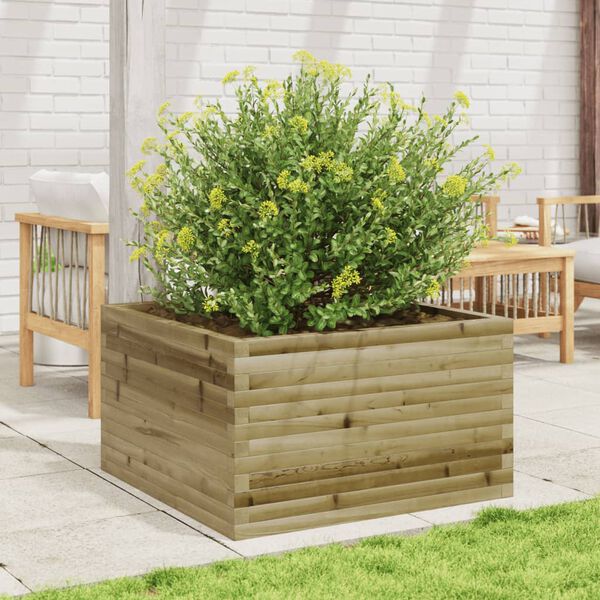 vidaXL Jardini&egrave;re 80x80x45,5 cm bois de pin impr&eacute;gn&eacute;