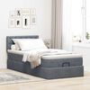 vidaXL Cadre de lit ottoman avec matelas gris fonc&eacute; 90x190 cm velours