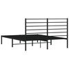 vidaXL Cadre de lit métal sans matelas avec tête de lit noir 140x190cm
