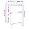 vidaXL Tables de chevet 2 pcs sonoma gris 40x35x70 cm