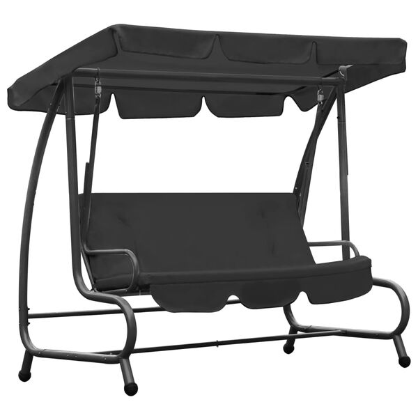 vidaXL Balancelle d'ext&eacute;rieur avec auvent Anthracite