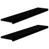vidaXL Appuis de fen&ecirc;tre 2 pcs brun-noir bois de ch&ecirc;ne massif