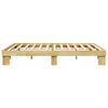 vidaXL Cadre de lit sans matelas 140x190 cm bois massif de ch&ecirc;ne