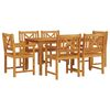 vidaXL Ensemble de salle &agrave; manger pour jardin 7 pcs Marron