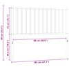 vidaXL T&ecirc;te de lit de remplacement m&eacute;tal blanc 100 cm