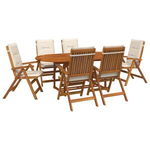 vidaXL Ensemble de salle &agrave; manger d'ext&eacute;rieur avec parasol 8 pc