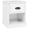 vidaXL Table de chevet blanc brillant 39x39x47,5 cm Bois d&rsquo;ing&eacute;nierie