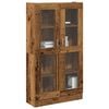 vidaXL Buffet haut vieux bois 82,5x30,5x150 cm bois d'ingénierie