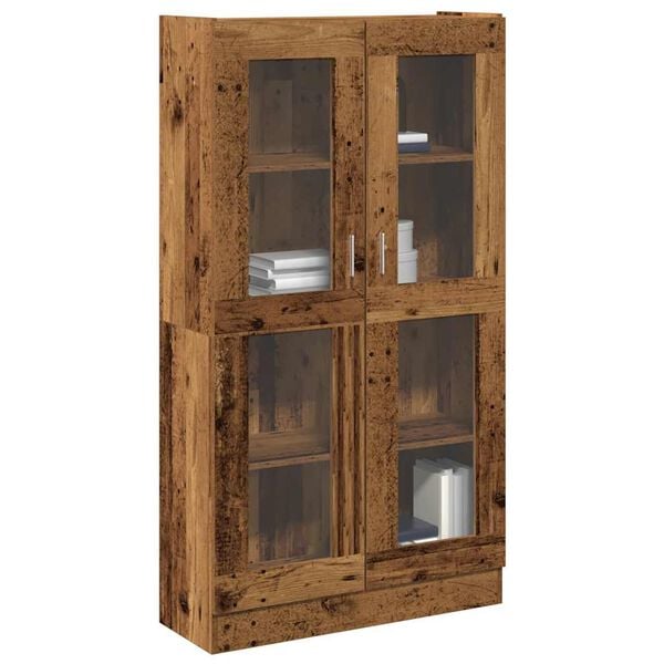 vidaXL Buffet haut vieux bois 82,5x30,5x150 cm bois d'ingénierie