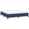 vidaXL Cadre de lit sans matelas bleu 160x200 cm tissu