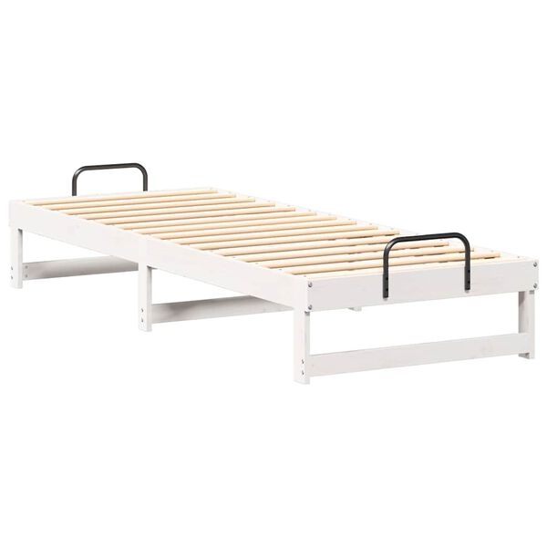 vidaXL Cadre de lit Blanc 80 x 210 cm Pin massif