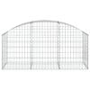 vidaXL Panier de gabions arqué 150x50x60/80 cm Fer galvanisé