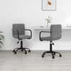 vidaXL Chaises pivotantes &agrave; manger lot de 2 gris fonc&eacute; velours