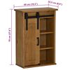 VidaXL Armoire suspendue HALDEN porte coulissante 49x22,5x70 cm pin